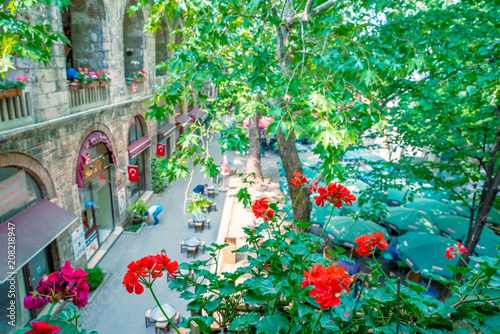 High resolution panoramic view of Koza Han(Silk Bazaar) in Bursa,Turkey photo