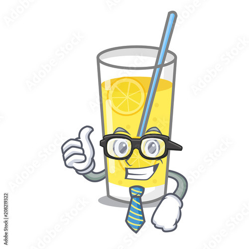 Businessman lemonade character cartoon style photo
