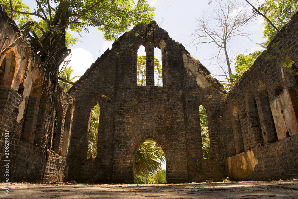 Obraz premium Presbyterian Church, Ross Island, Andaman