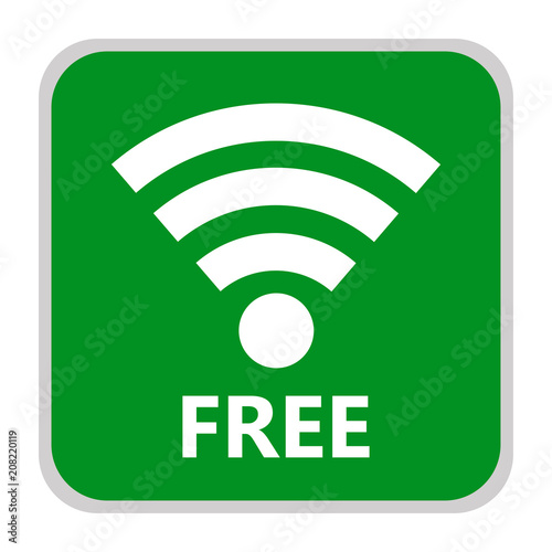 Green Wifi Icon in Flat Style, Isolated on a White Background. Symbol of the Wifi symbol for your website design, Wifi logo, application, interface. Vector illustration
