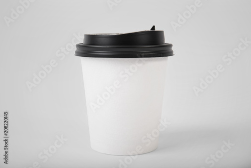 White coffee paper cup. mock up for creative design branding.