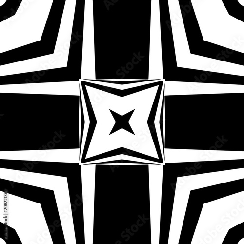 Abstract decorative pattern in a black -white clors photo