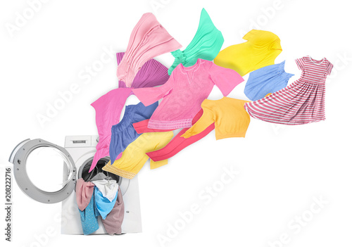 Dirty laundry flying into w...