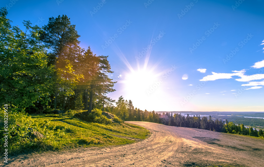 Summer landscape from Sotkamo, Finland.