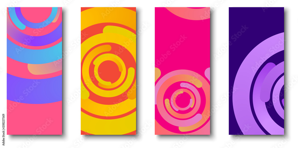 Colorful backgrounds with bright circles pattern.
