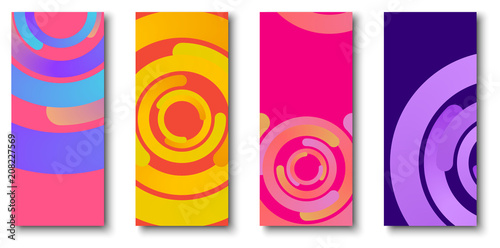 Colorful backgrounds with bright circles pattern. © svetlaborovko