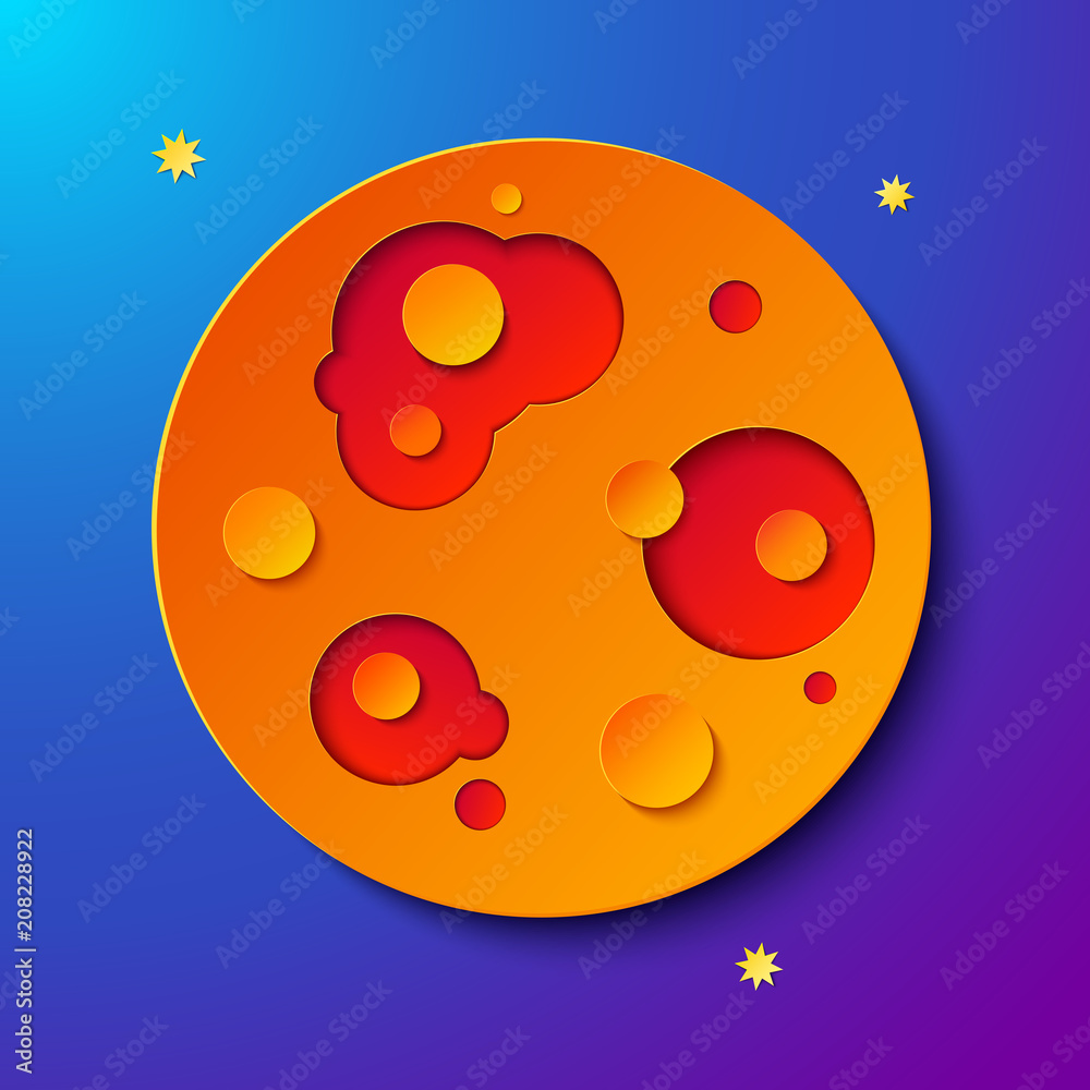 Planet Mars vector illustration Planet Mars vector illustration