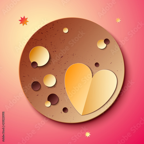 Planet Pluto vector illustration
