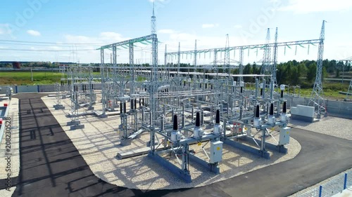 transforming station with distribution and auxiliary devices