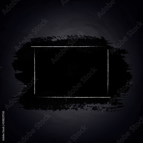 Blank drawing empty frame on chalkboard background
