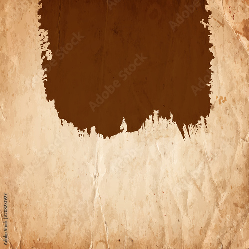 Blank drawing empty rough frame on old paper background