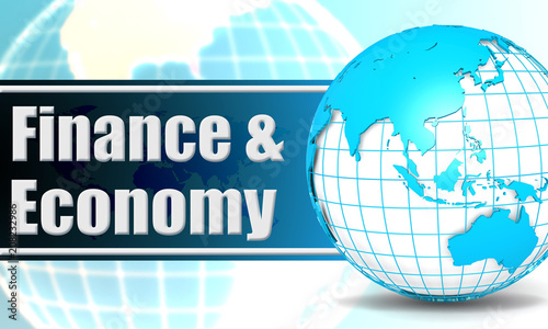 Finance and economy with sphere globe