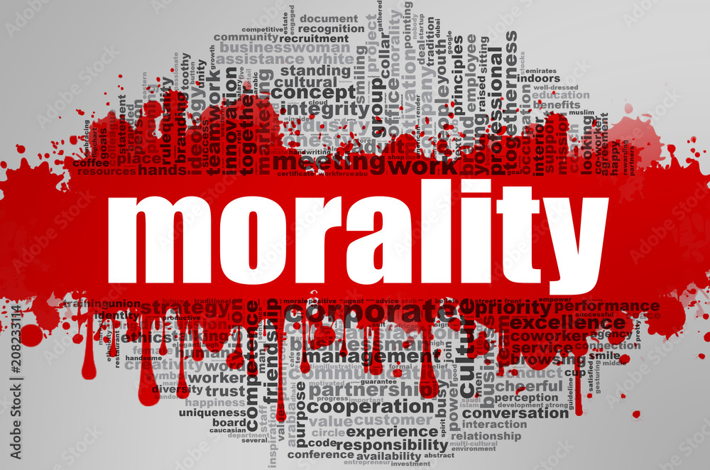 Fototapeta premium Morality word cloud