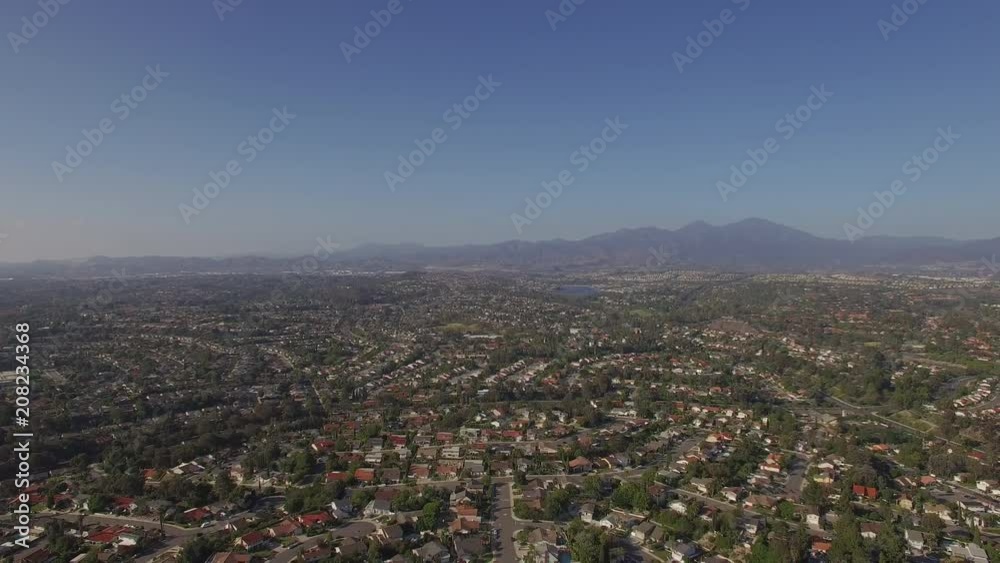 Aerial above neighborhood Aerial above neighborhood