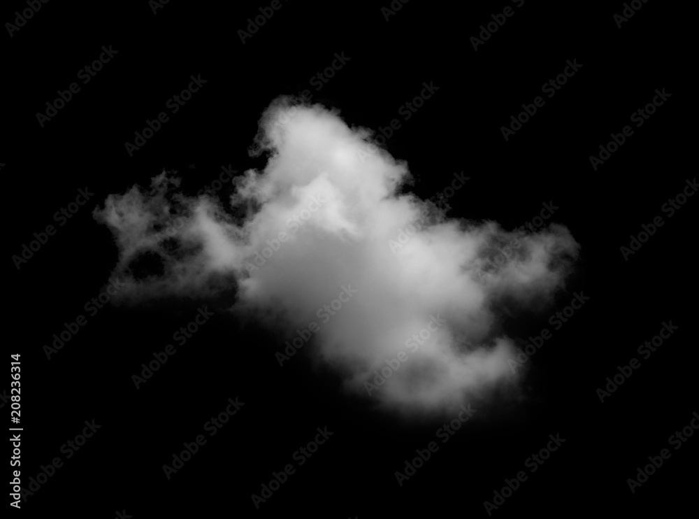 Cloud isolated on a black background Cloud isolated on a black background