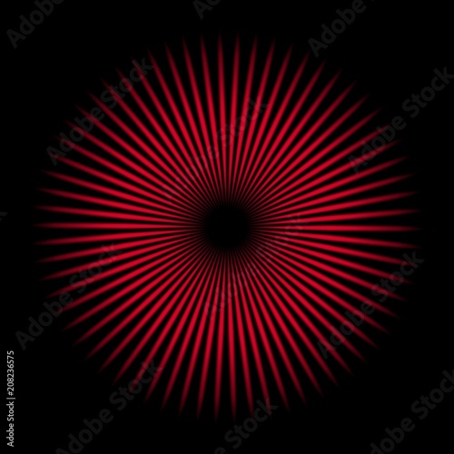 Red oscillator texture with black background