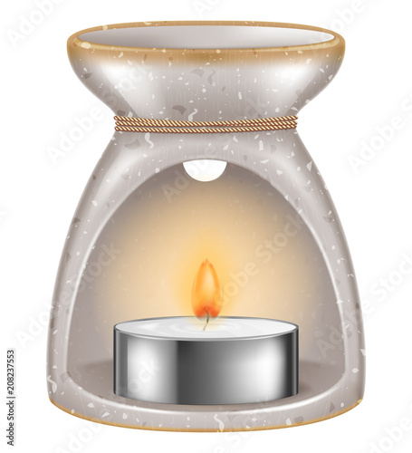 Aroma lamp. Vector illustration.