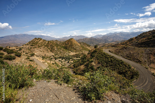 The road between Semode en Lalibela in the Tigray area in the North of Ethiopia