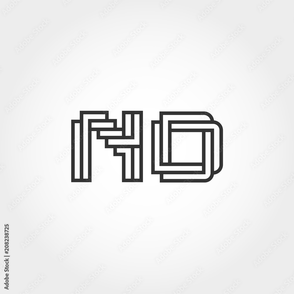 Initial Letter ND Logo Vector Design Initial Letter ND Logo Vector Design