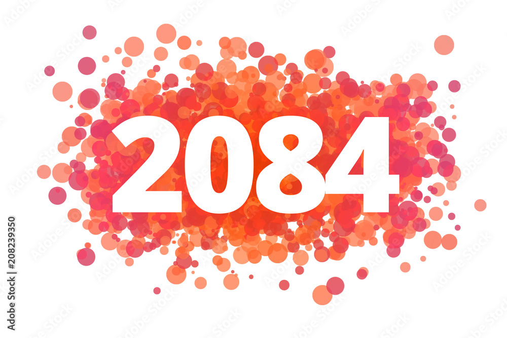 Jahr 2084 - dynamische rote Punkte Jahr 2084 - dynamische rote Punkte