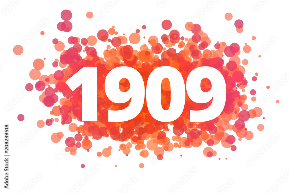Jahr 1909 - dynamische rote Punkte Jahr 1909 - dynamische rote Punkte