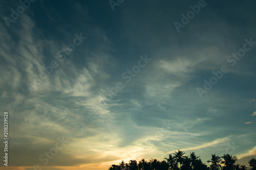 Fototapeta Naklejka Na Ścianę i Meble -  the twilight sky with dramatic clouds
