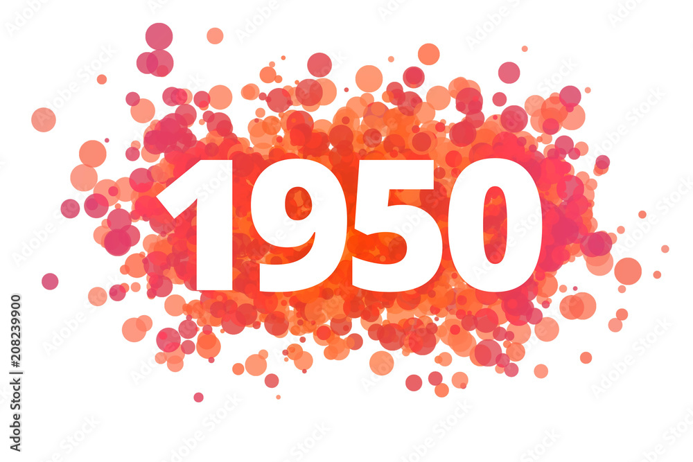 Jahr 1950 - dynamische rote Punkte Jahr 1950 - dynamische rote Punkte