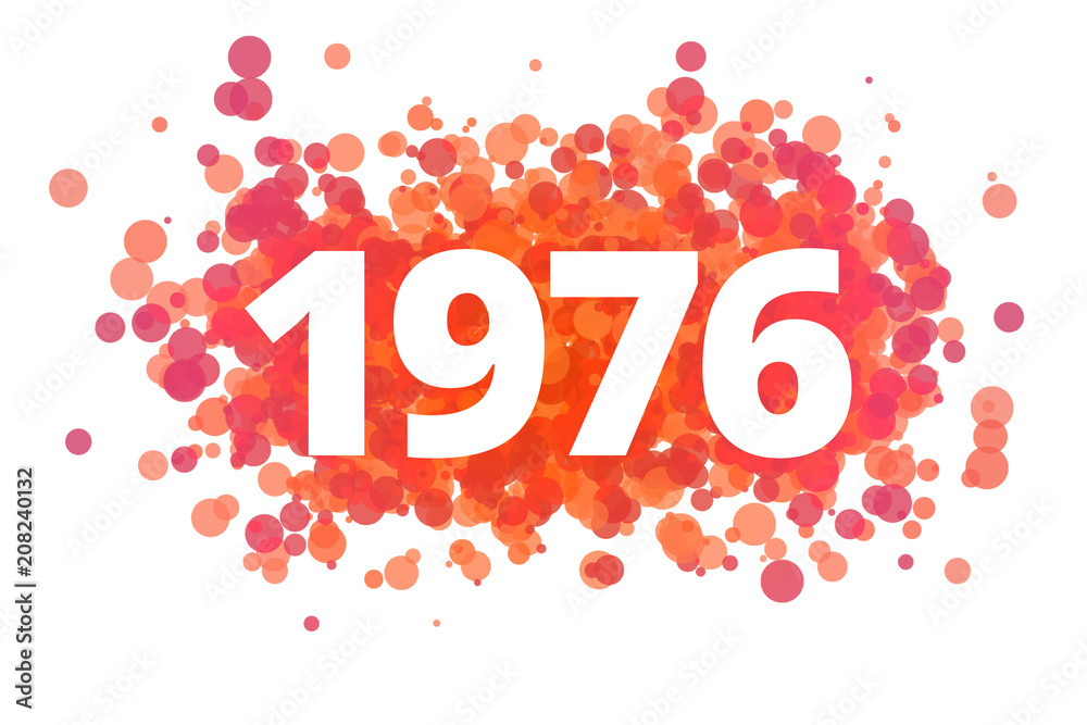 Jahr 1976 - dynamische rote Punkte Jahr 1976 - dynamische rote Punkte