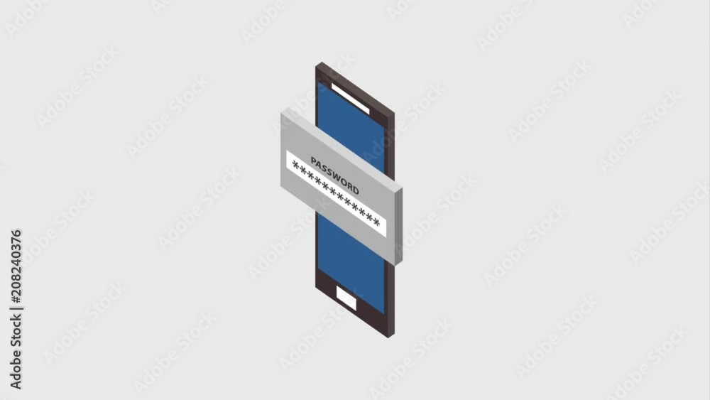cyber security smartphone password login animation cyber security smartphone password login animation