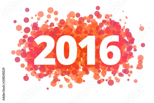 Jahr 2016 - dynamische rote Punkte
