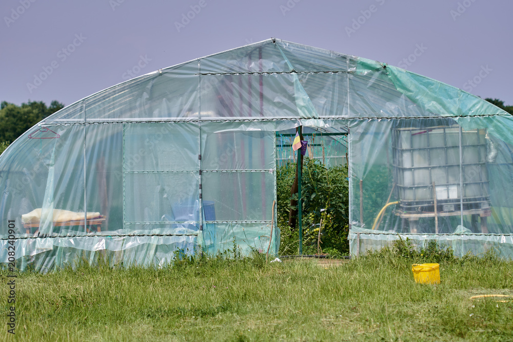 Hothouse covered with plastic Hothouse covered with plastic