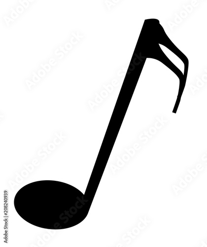 Sixteenth Of A Whole Musical Note Isolated