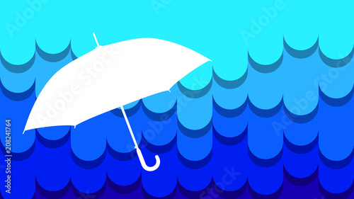 Rain Umbrella Silhouette (Wide)