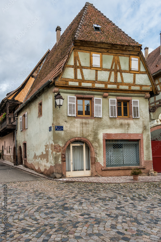 Old town in Alsace, Bergheim, Haut-Rhin..