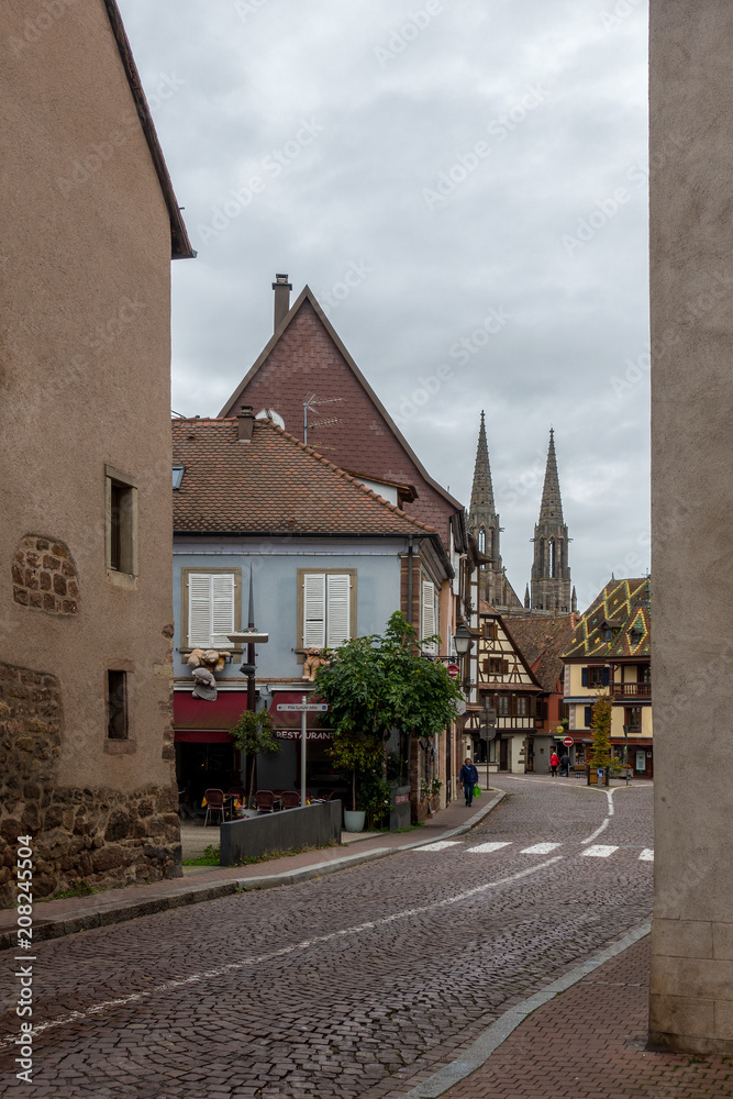 Old town in Alsace, Obernai.. Old town in Alsace, Obernai..