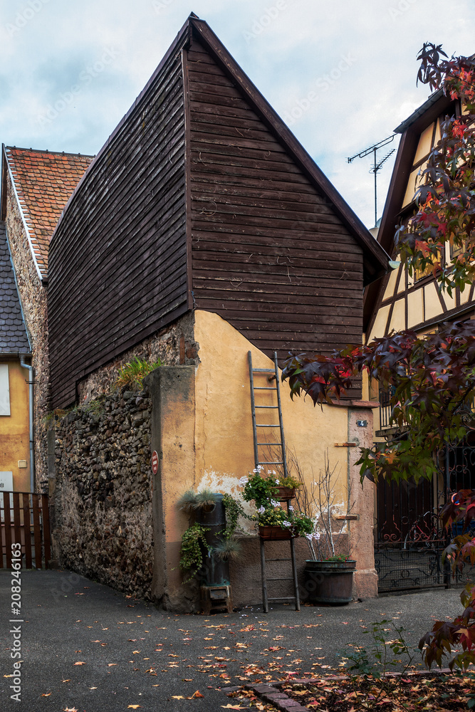 Old town in Alsace, Bergheim, Haut Rhin..