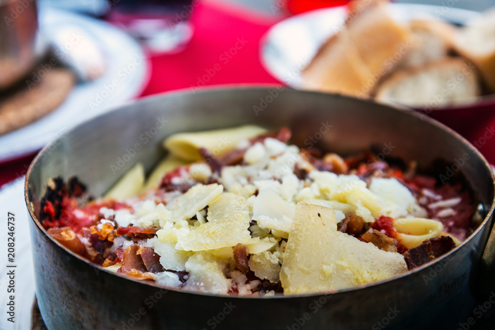 Pasta Bolognese on the table Pasta Bolognese on the table