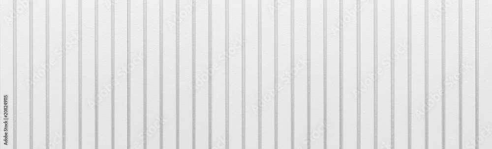 Fototapeta premium Panorama of White wood planks background
