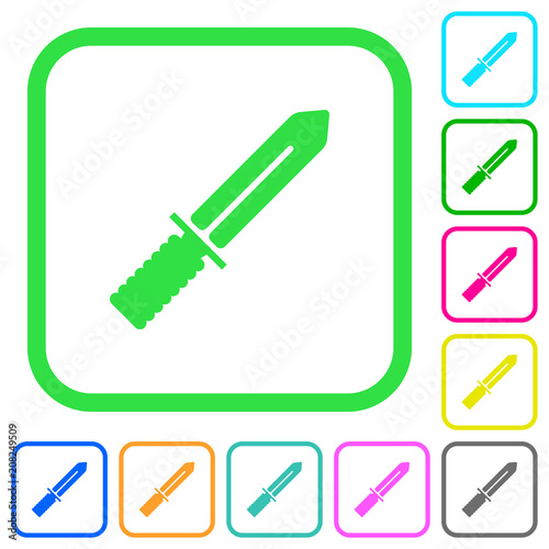 Knife vivid colored flat icons