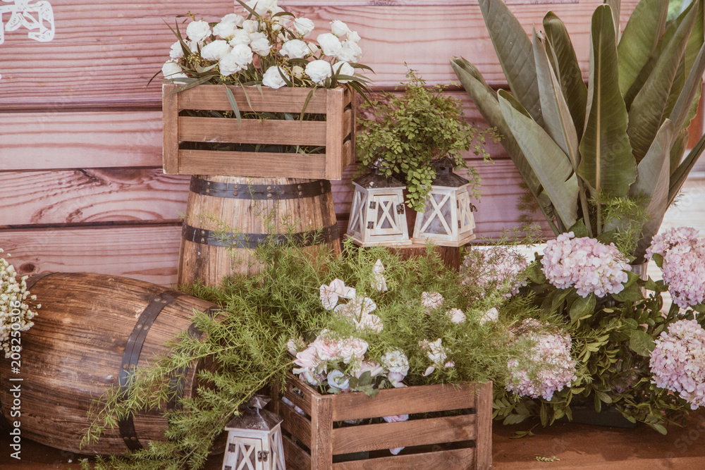Fototapeta premium There were all kinds of beautiful flowers at the wedding