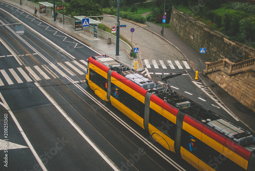 Warsaw, Poland - August 20, 2017: Warsaw's city transport. photo