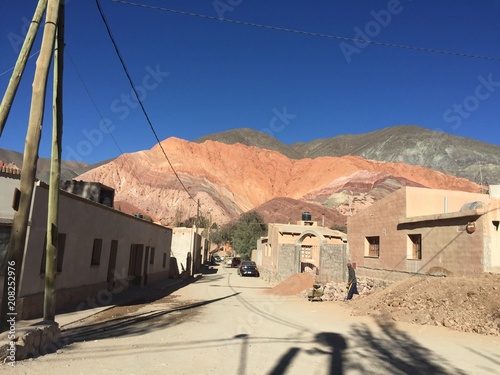 Small town near siete colores mountains
