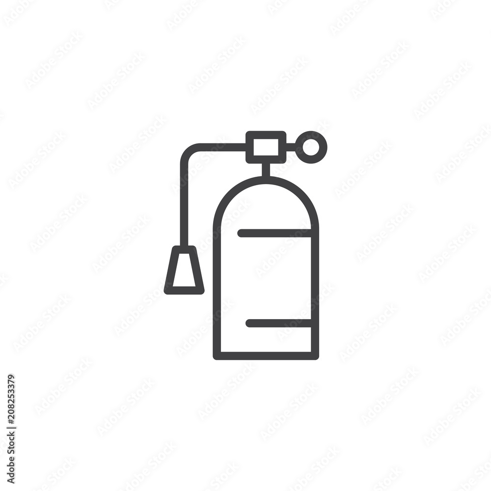 Fire extinguisher outline icon. linear style sign for mobile concept and web design. Hotel security simple line vector icon. Symbol, logo illustration. Pixel perfect vector graphics Fire extinguisher outline icon. linear style sign for mobile concept and web design. Hotel security simple line vector icon. Symbol, logo illustration. Pixel perfect vector graphics