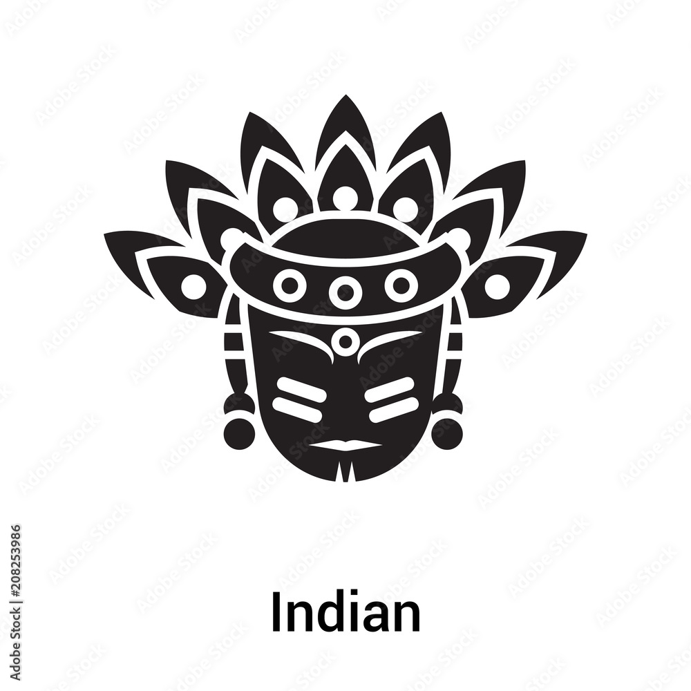 Indian icon vector sign and symbol isolated on white background, Indian logo concept Indian icon vector sign and symbol isolated on white background, Indian logo concept