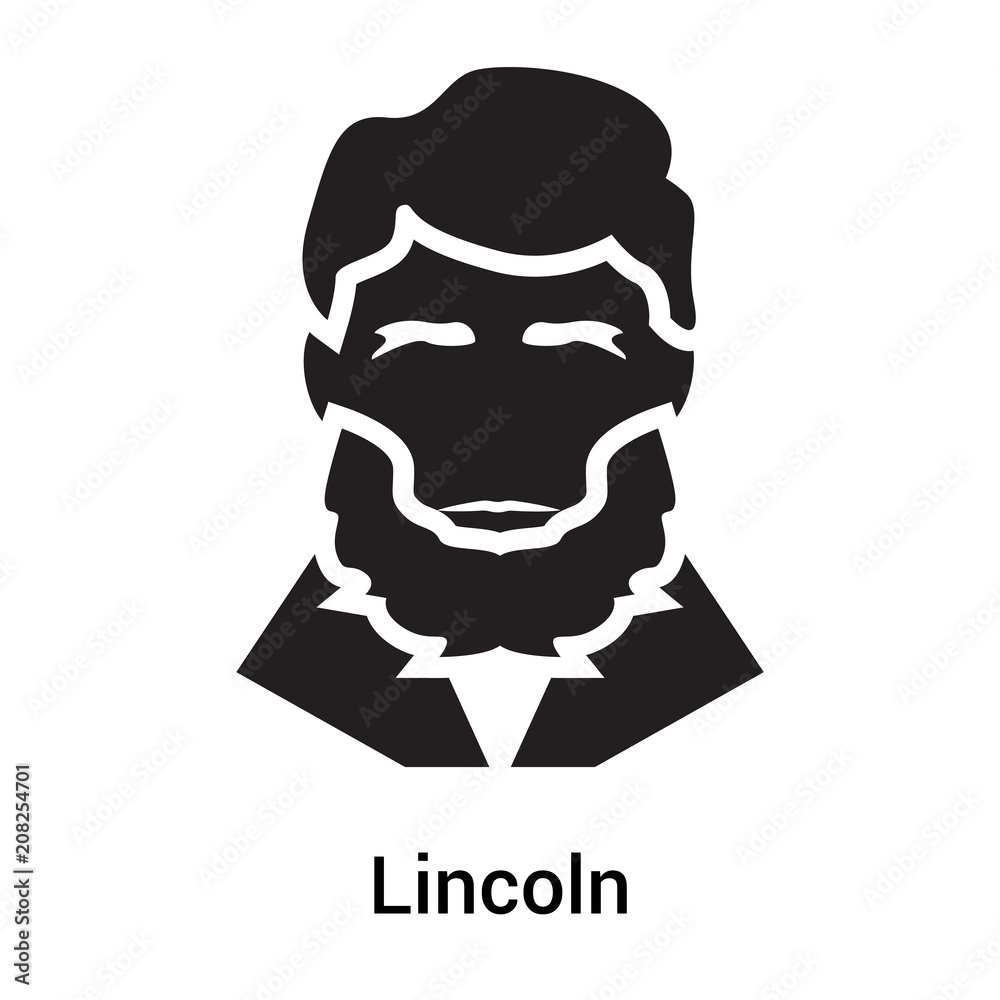 Lincoln icon vector sign and symbol isolated on white background, Lincoln logo concept