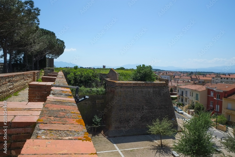 Fototapeta premium Stairs to The Palace of the Kings of Majorca in Perpignan