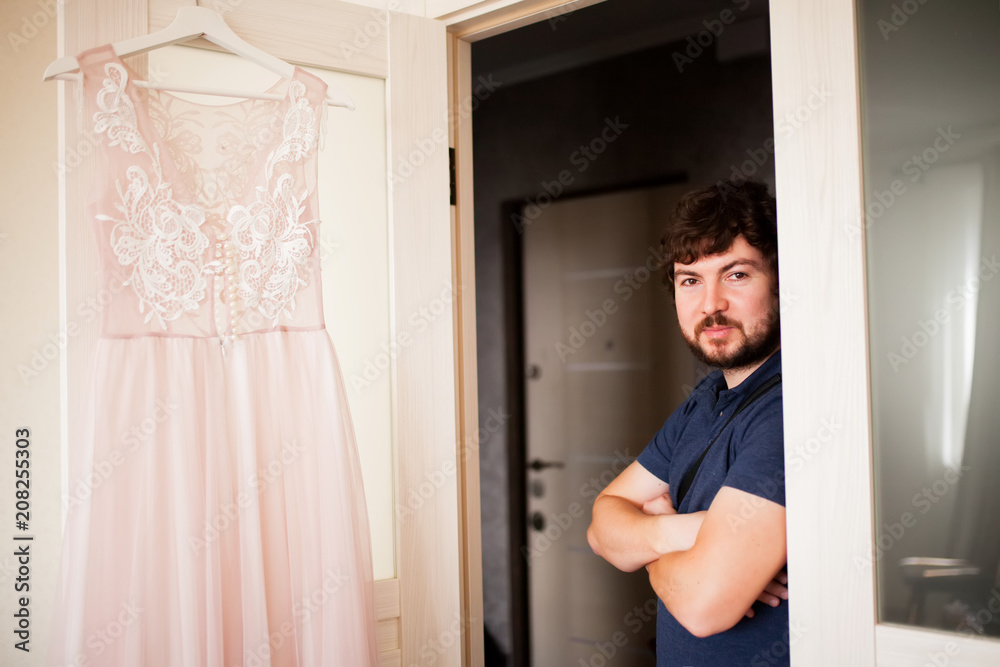 Wedding stylist man, bride's morning. Wedding stylist man, bride's morning.