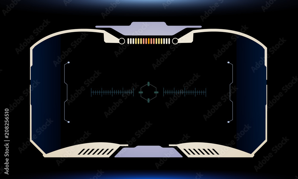 HUD Virtual Element Futuristic Screen 