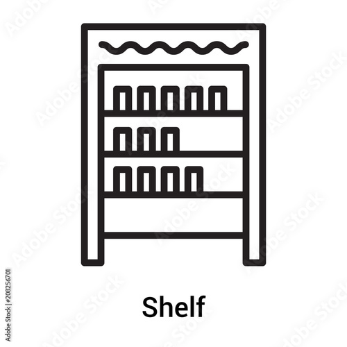 Wallpaper Mural Shelf icon vector sign and symbol isolated on white background, Shelf logo concept Torontodigital.ca