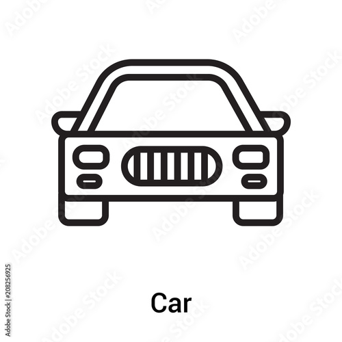 Car icon vector sign and symbol isolated on white background  Car logo concept